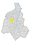 Magdeburg, administrative districts, Stadtfeld Ost location